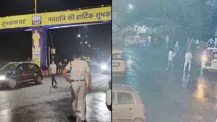 मंदिर के पास बीच सड़क पर हड़कंप! युवक ने पुलिसकर्मी पर किया डंडे से हमला, CCTV वायरल