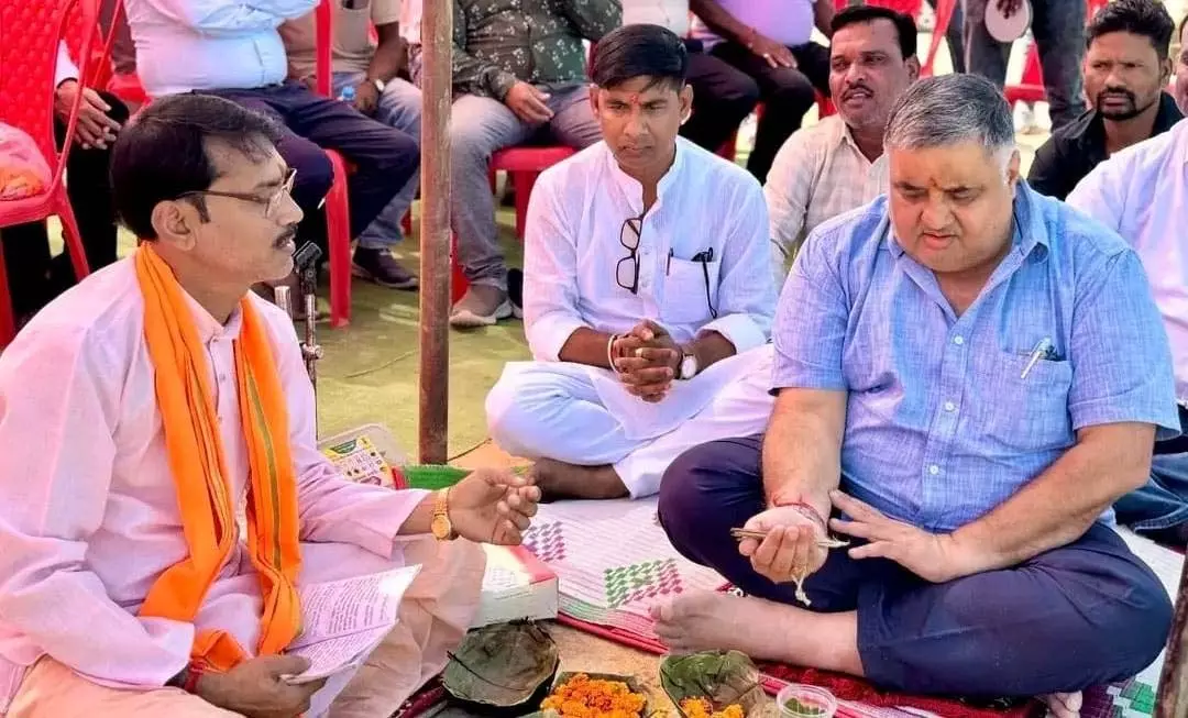सरगुजा: मंत्री राजेश अग्रवाल ने किया हंसडांड कॉलेज भवन का भूमिपूजन — 4.65 करोड़ की लागत से बनेगा आधुनिक शिक्षण परिसर
