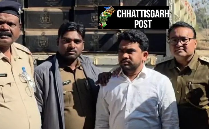 न्यू ईयर पार्टी से पहले बड़ी कार्रवाई: अंबिकापुर में हरियाणा से लाई 40 लाख की शराब जब्त, आरोपी गिरफ्तार