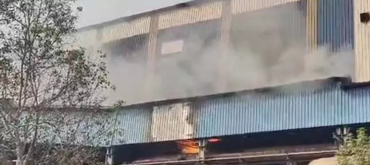 BSP में गैस रिसाव से लगी आग…… कुछ ही सेकंड में उठीं लपटें, दमकल विभाग ने संभाला मोर्चा….
