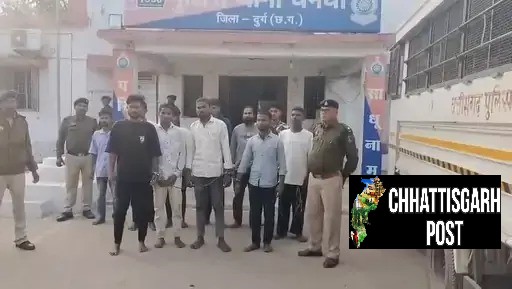 दुर्ग में मेला लौट रहे युवकों पर 13 गुंडों ने किया चाकू से हमला, पुलिस ने किया गिरफ्तार