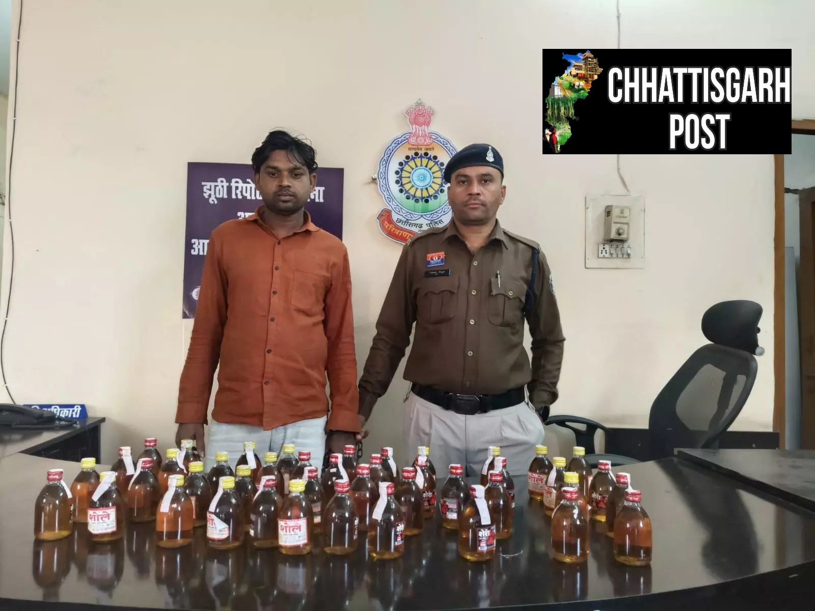 नए साल की सुबह पुलिस का एक्शन, हीरानगर में शराब कोचिया धराया, 45 पाव जब्त