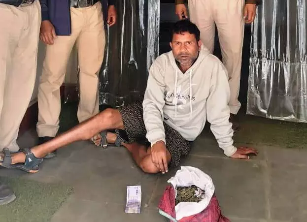 बाजार चौक में घूम रहा था ‘नशे का सौदागर’, थैले में छुपा था गांजा… पुलिस रेड में खुला राज