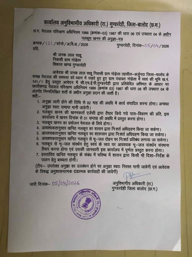 SDM के नाम पर खेला बड़ा खेल! फर्जी लेटर से बोर खनन, खुलासा होते ही मचा हड़कंप