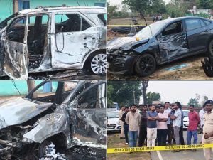 कोरिया में दिल दहला देने वाला कांड, फॉर्च्यूनर को टक्कर मारकर लगाई आग, एक की मौत, तीन लोग जिंदगी और मौत से जूझ रहे