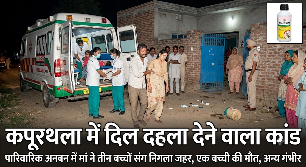 आधी रात घर लौटा पति तो सामने था खौफनाक मंजर! मां ने 3 मासूमों संग निगला जहर, एक बच्ची की मौत