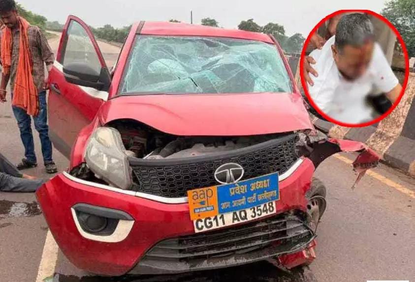 हाईवे पर बड़ा हादसा! बाइक सवार को बचाने में अनियंत्रित हुई AAP नेता की कार, प्रदेश कार्यकारी अध्यक्ष अभिषेक मिश्रा घायल हाईवे पर बड़ा हादसा! बाइक सवार को बचाने में अनियंत्रित हुई AAP नेता की कार, प्रदेश कार्यकारी अध्यक्ष अभिषेक मिश्रा घायल