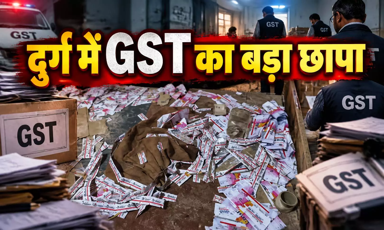 दुर्ग में गुपचुप चल रहा था गुटखा बनाने का खेल, GST की रेड से मचा हड़कंप; 2 मशीनें और 30 बोरा माल जब्त
